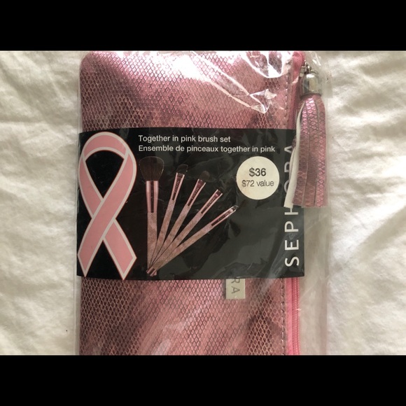 🆕 Sephora five-piece PINK Brush Set - Picture 2 of 3